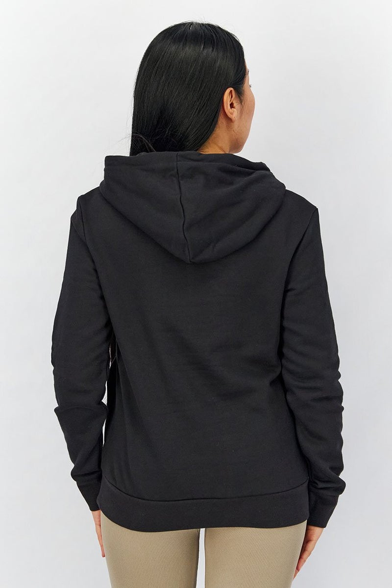 Adidas Women Sportswear Fit Hoodie, Black Combo - Image 2